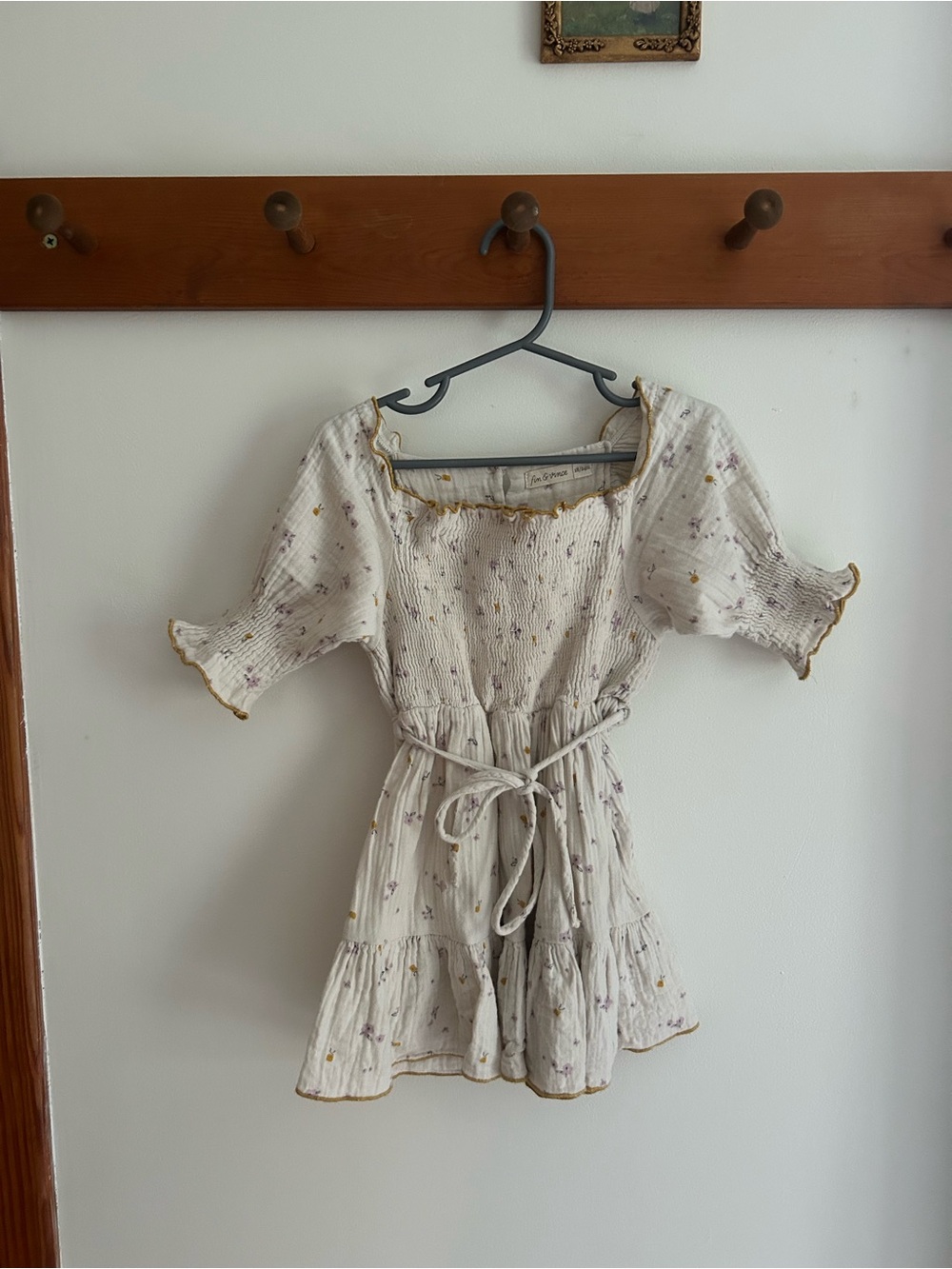 Fin & Vince Smocked Dress in Lilac Fields